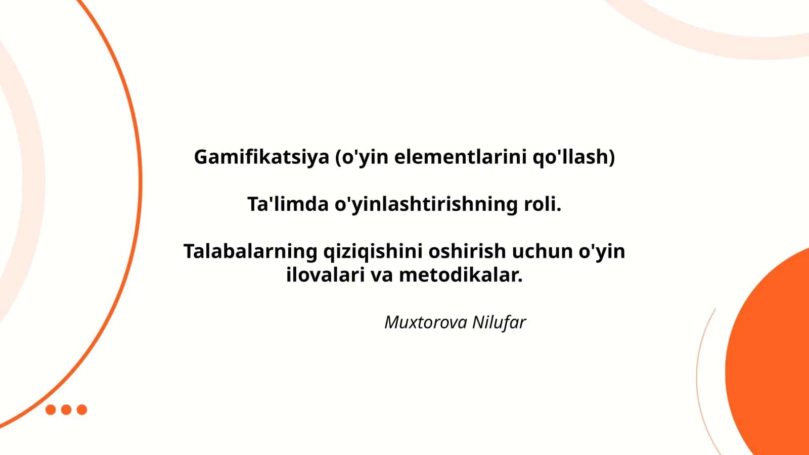 Gamifikatsiya (o'yin elementlarini qo'llash)