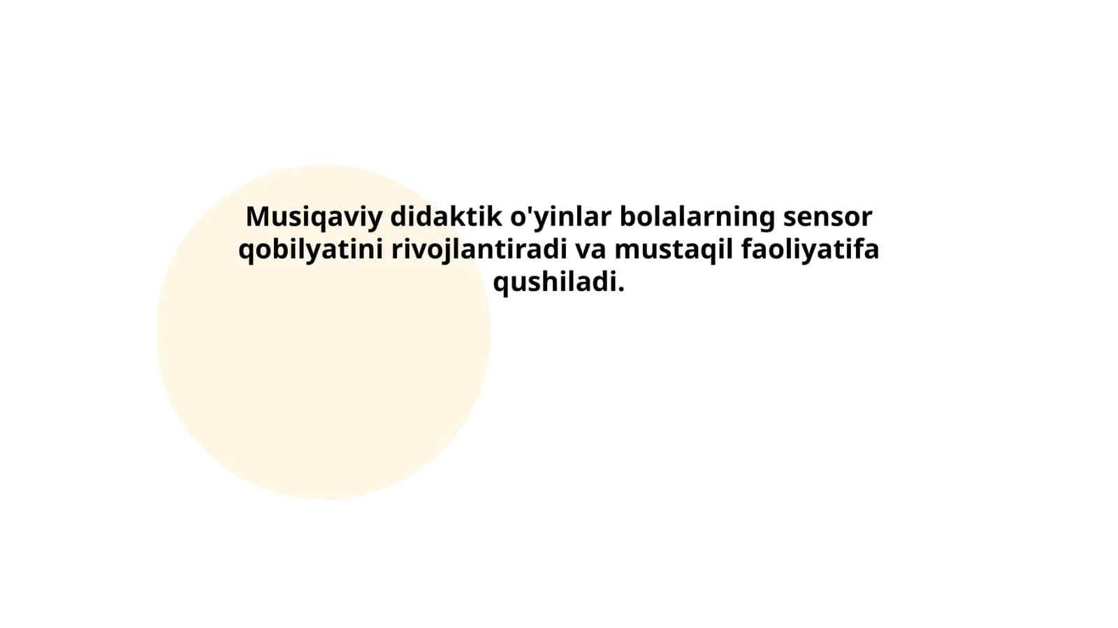 Musiqiy didaktik o'yinlar va bolalarning sezgi rivojlantirishi