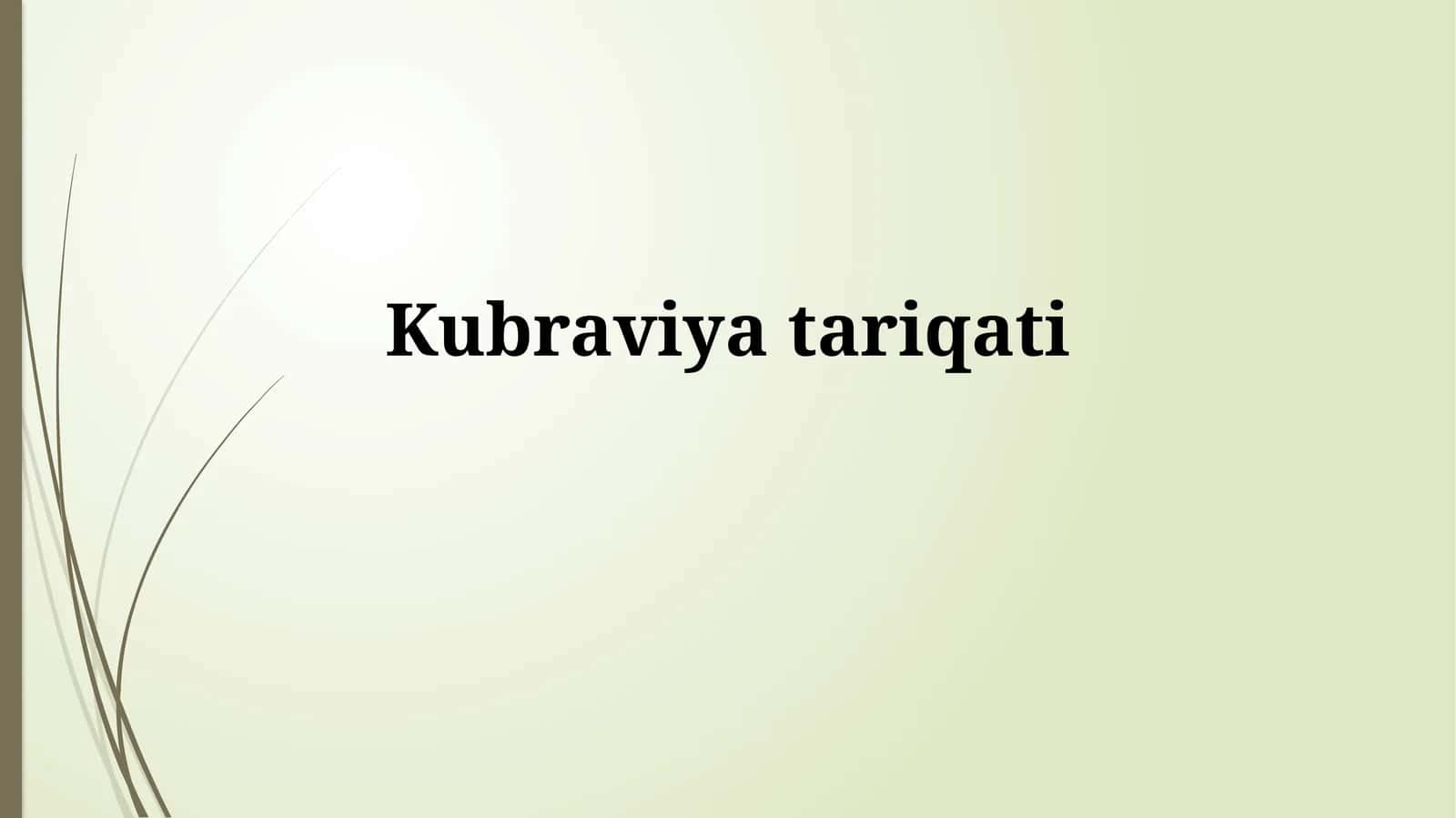 Kubraviyatariqati
