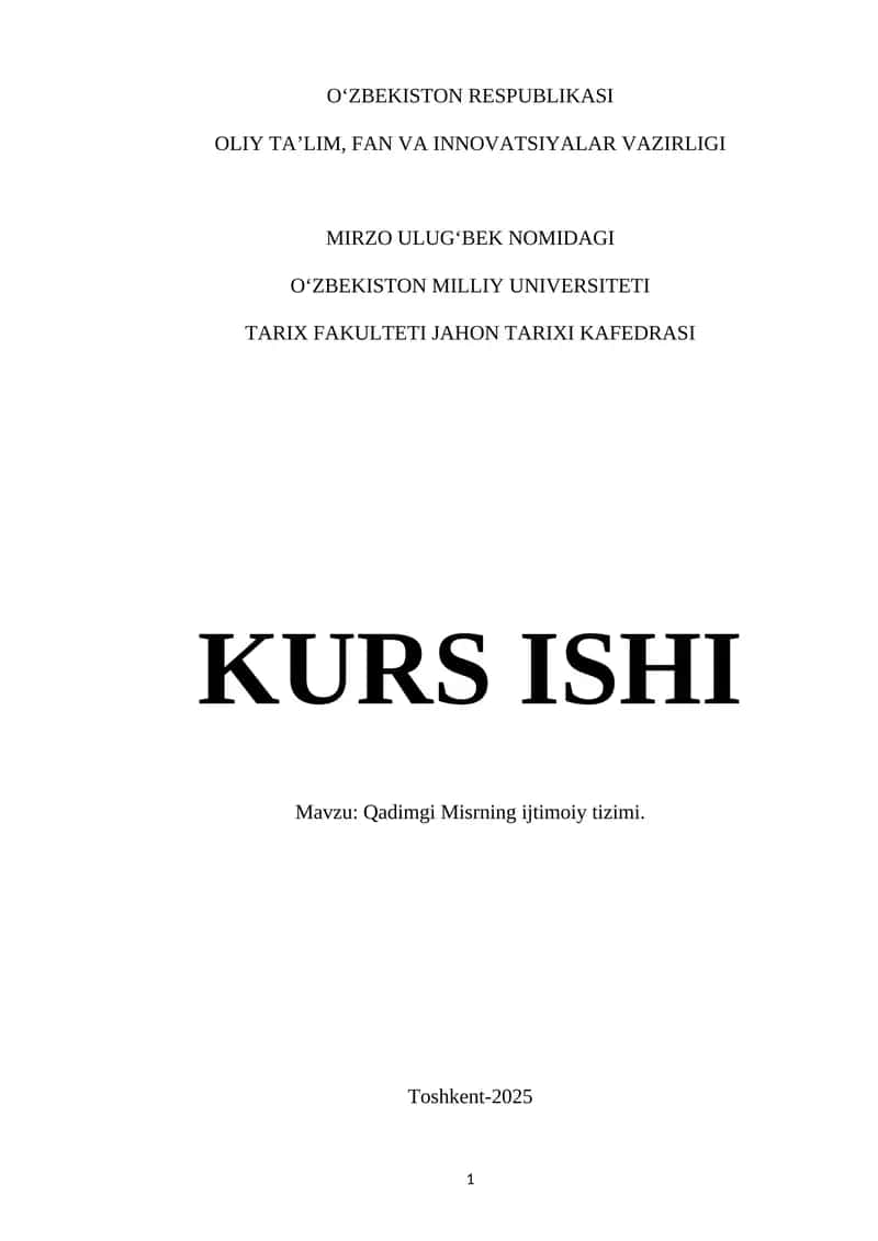 Qadimgi Misrning ijtimoiy tizimi