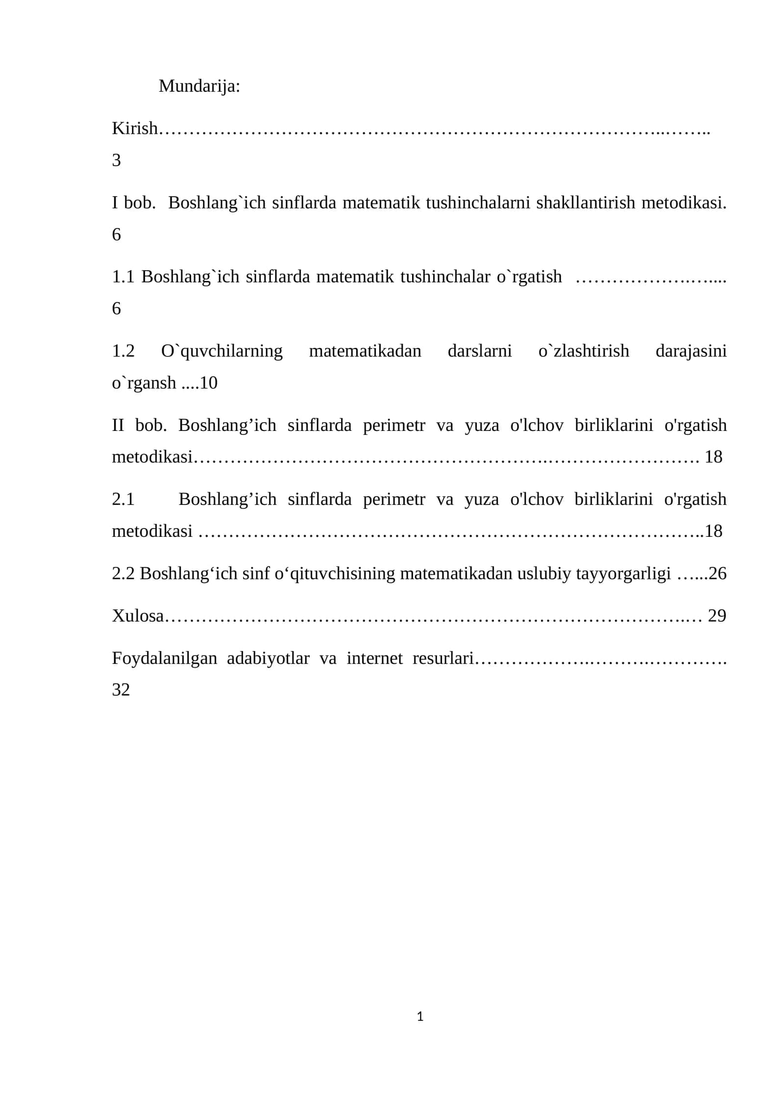 Boshlang'ich sinflarda matematik tushinchalarni shakllantirish metodikasi