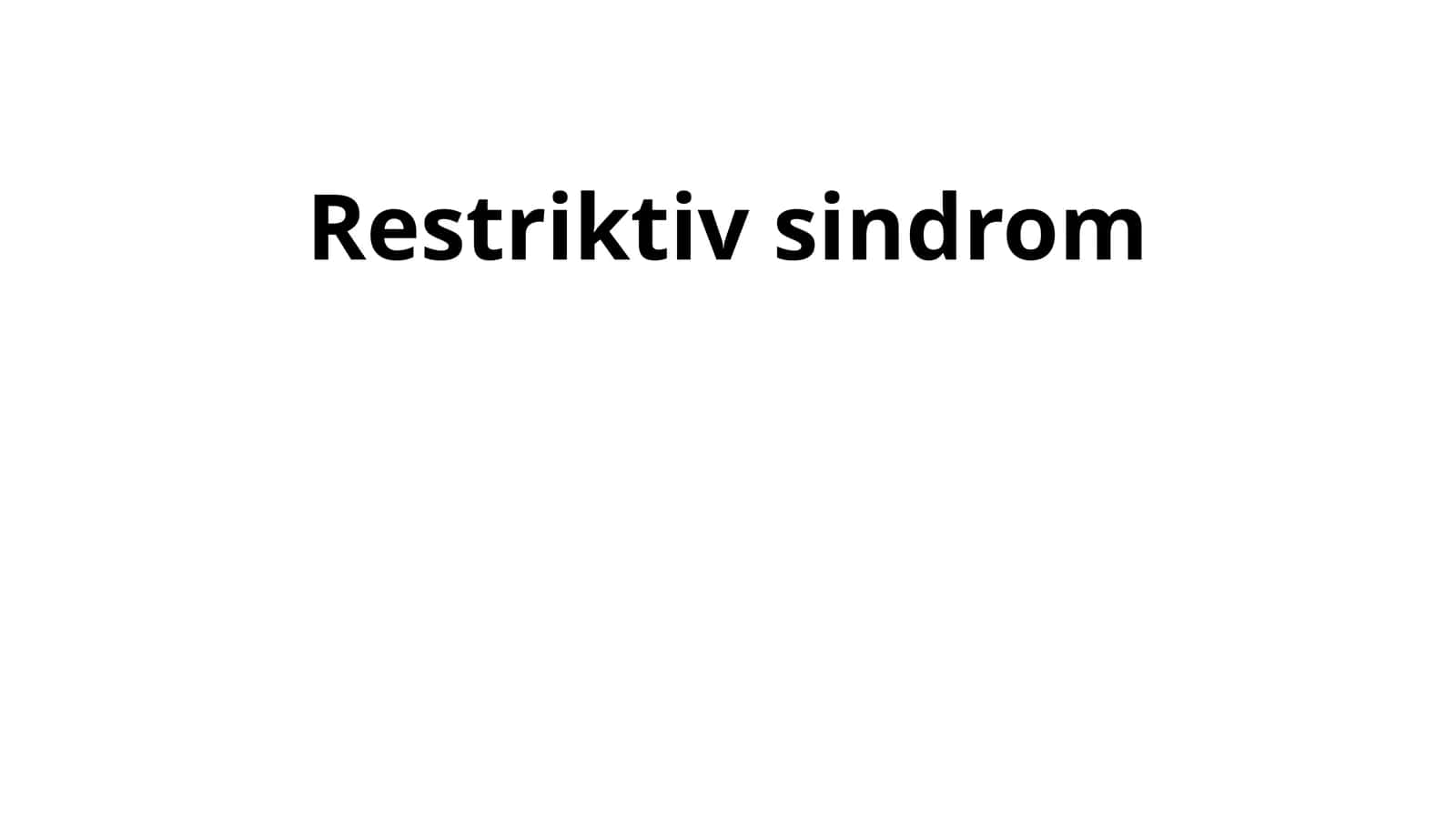 Restriktiv sindrom