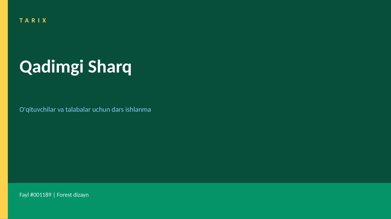 Qadimgi Sharq O'qituvchilar va talabalar uchun dars ishlanma