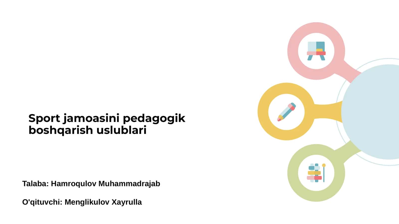 Sport jamoasini pedagogik boshqarish uslublari