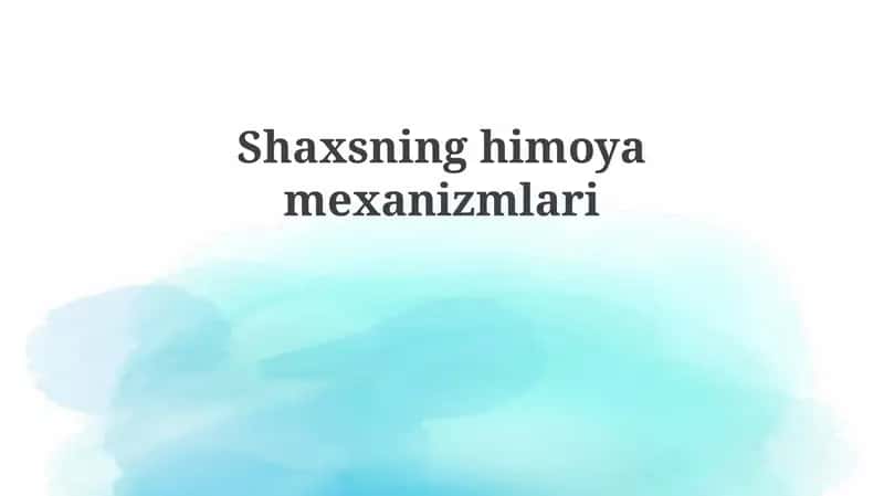 Himoya mexanizmlari