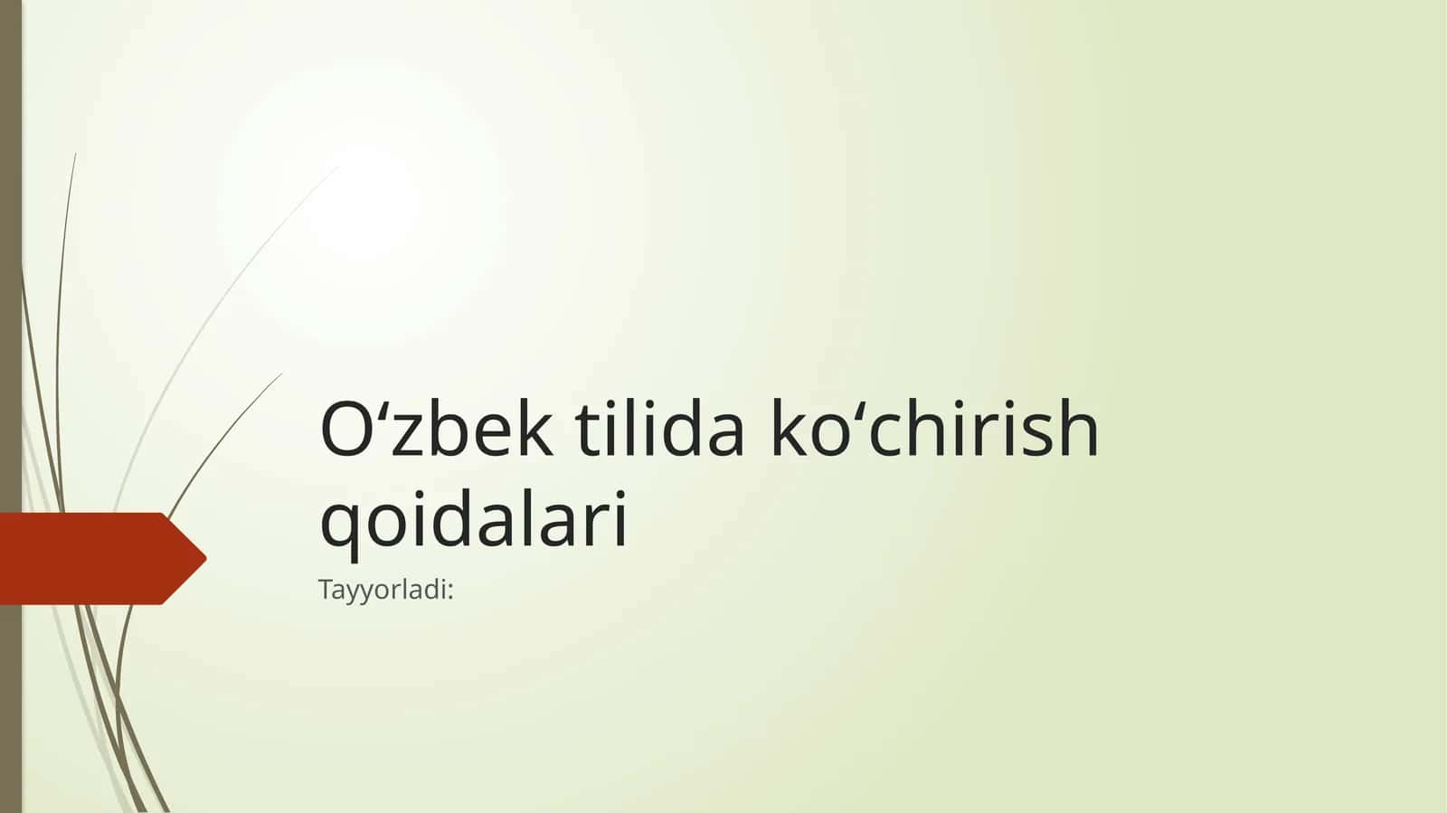 Oʻzbek tilida koʻchirish qoidalari