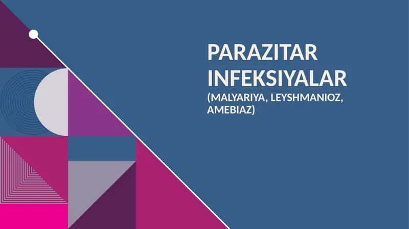 Parazitar infeksiyalar (malyariya,leyshmanioz,amebiaz)