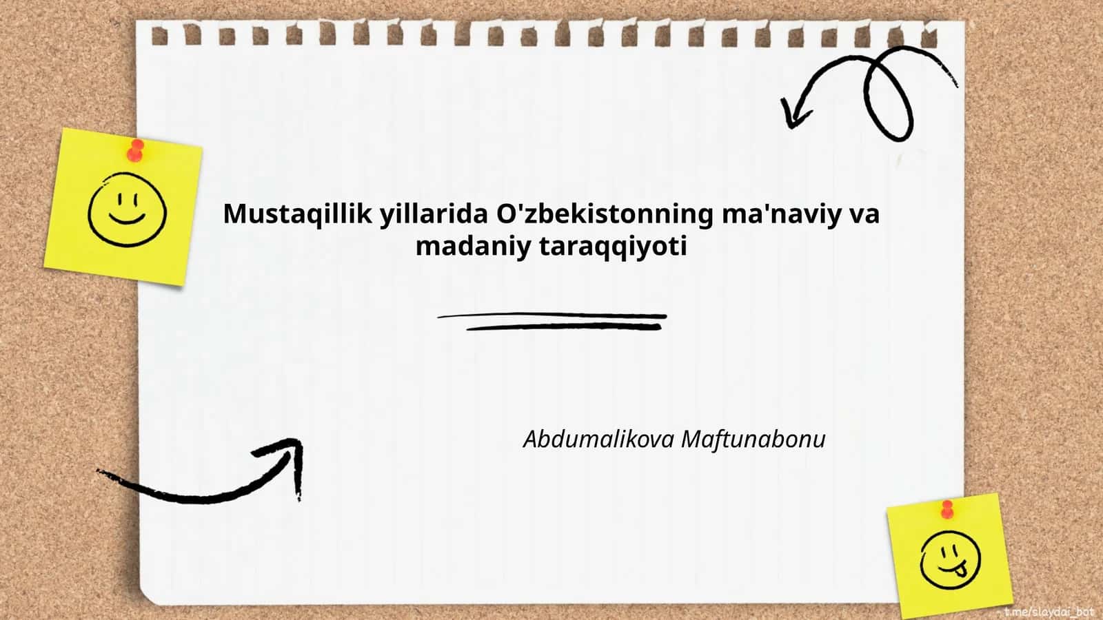 Mustaqillik yillarida O'zbekistonning ma'naviy va madaniy taraqqiyoti