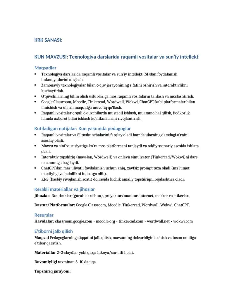 Raqamli vositalar va sun’iy intellekt