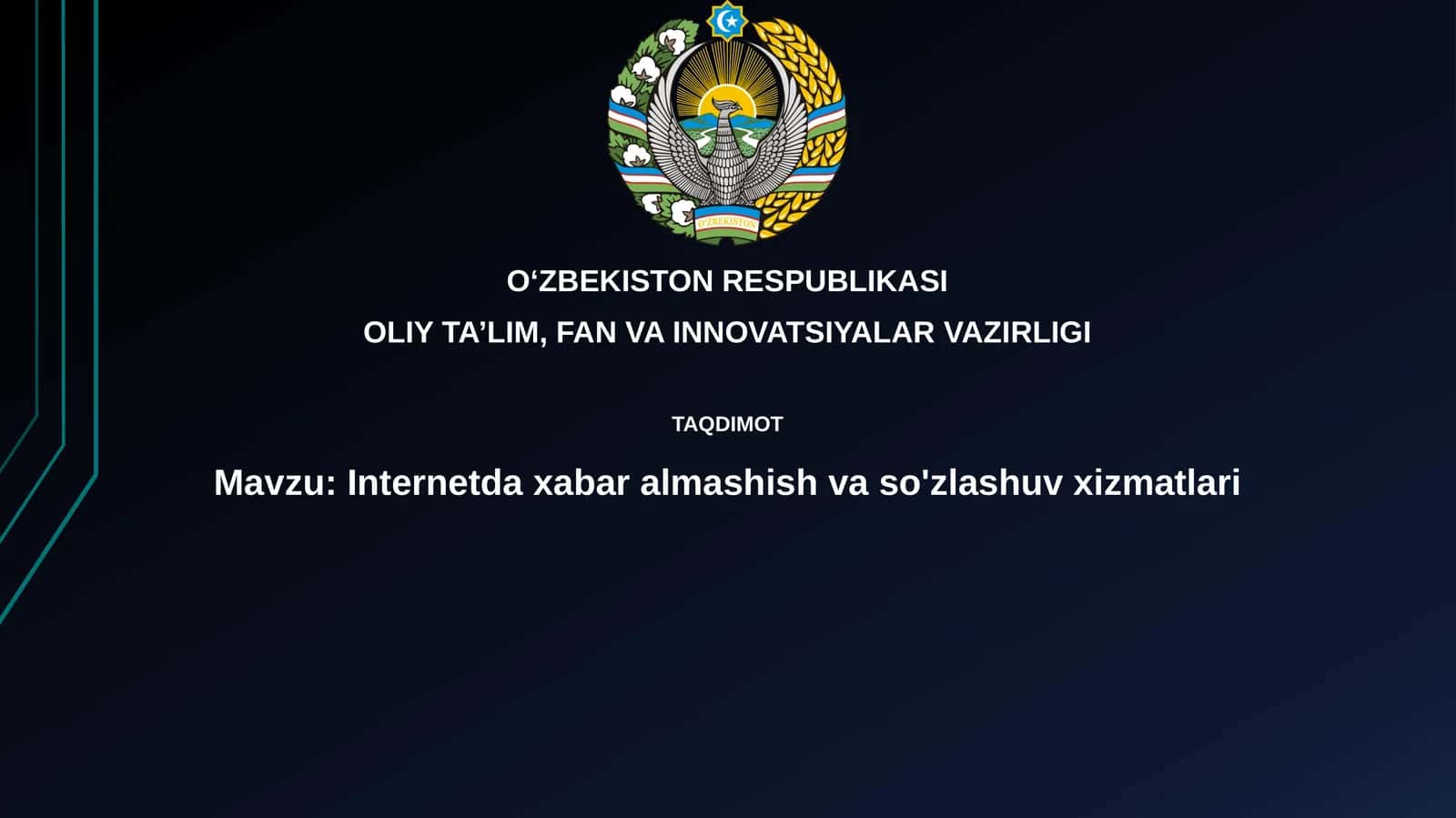 Internetdaxabaralmashishvaso'zlashuvxizmatlari