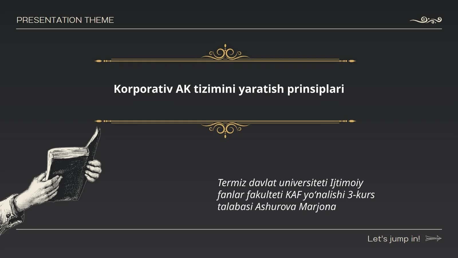 Korporativ AK tizimini yaratish prinsiplari