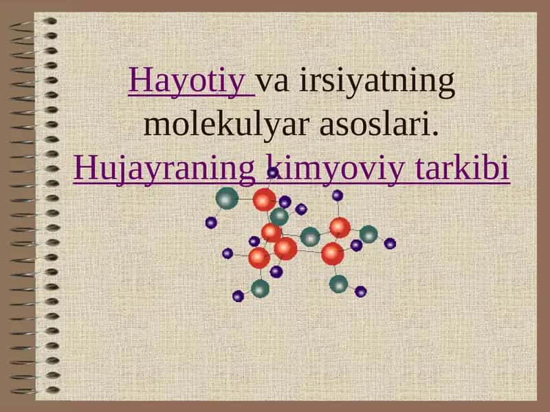 Hаyotiy va irsiyatning molekulyar asoslari