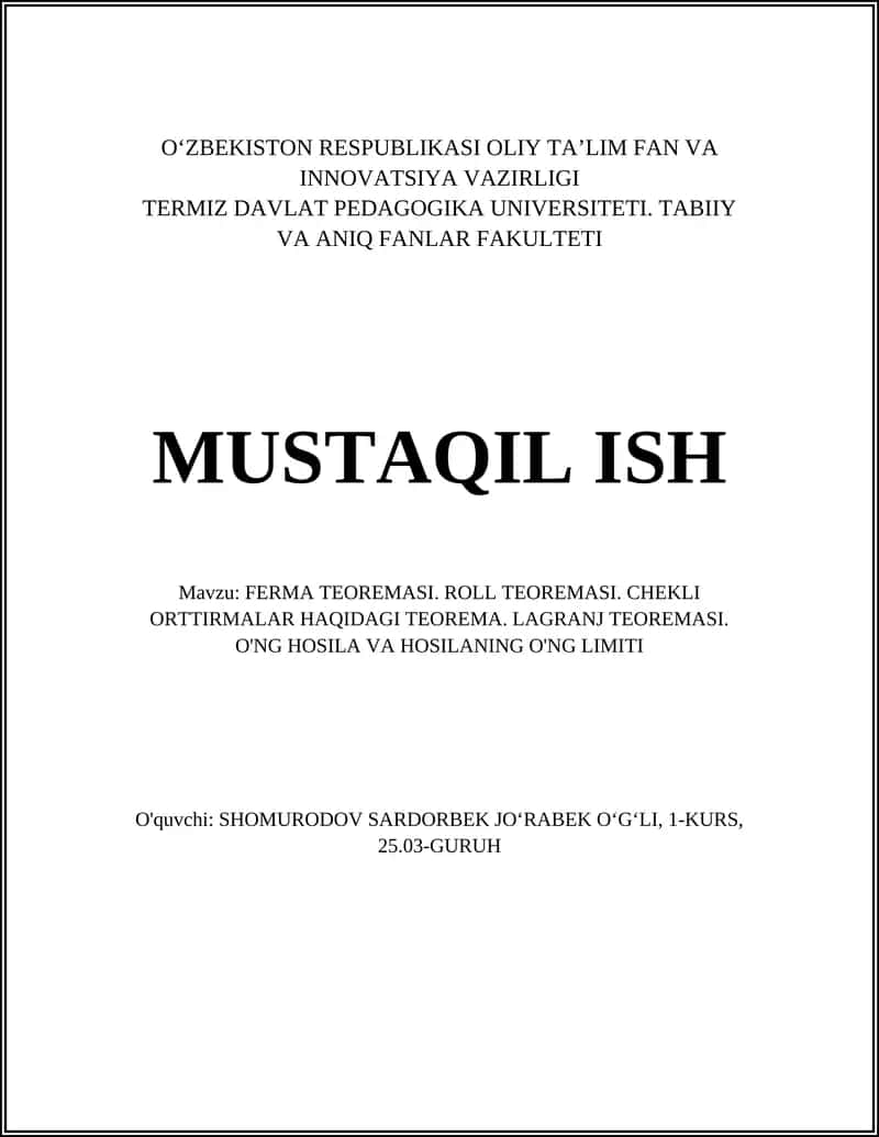 Fermat teoremasi