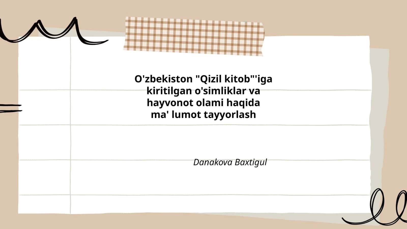 O'zbekiston "Qizil kitob"
