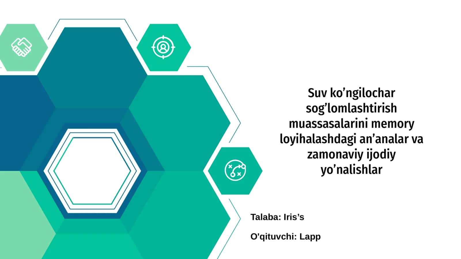 Suv ko’ngilochar sog’lomlashtirish muassasalarini memory loyihalashdagi an’analar va zamonaviy ijodiy yo’nalishlar