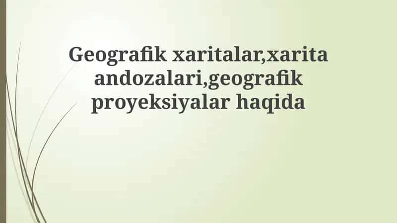 Geografik xaritalar
