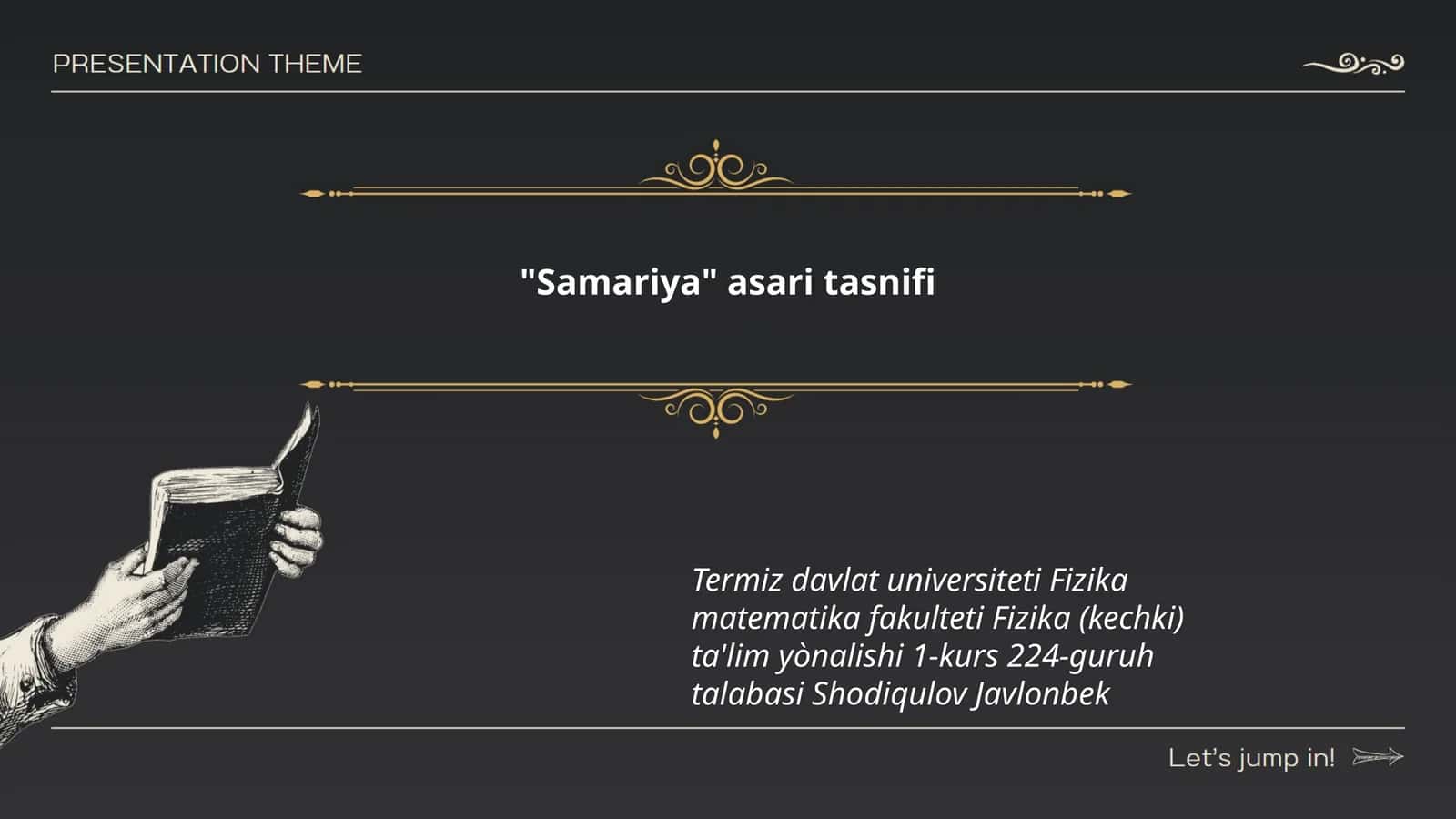 Samariya asari tasnifi