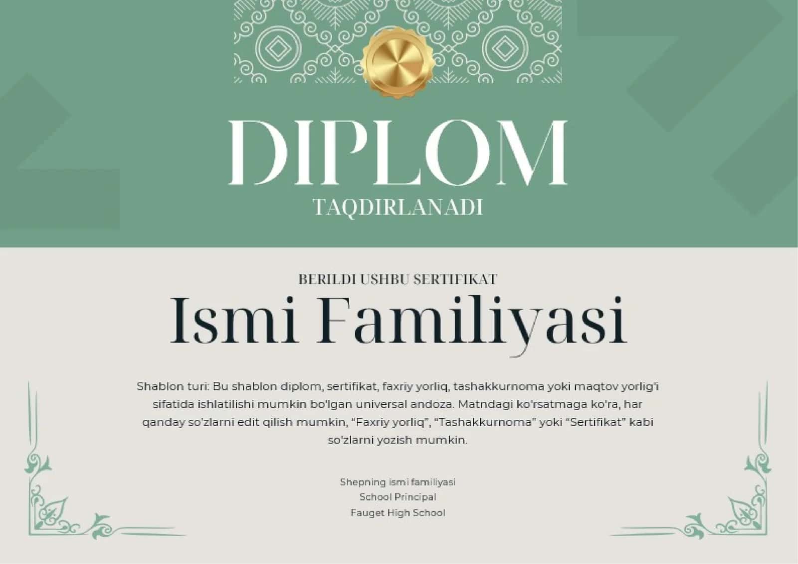 Shablon Diplom
