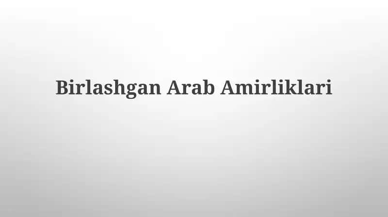BirlashganArabAmirliklari