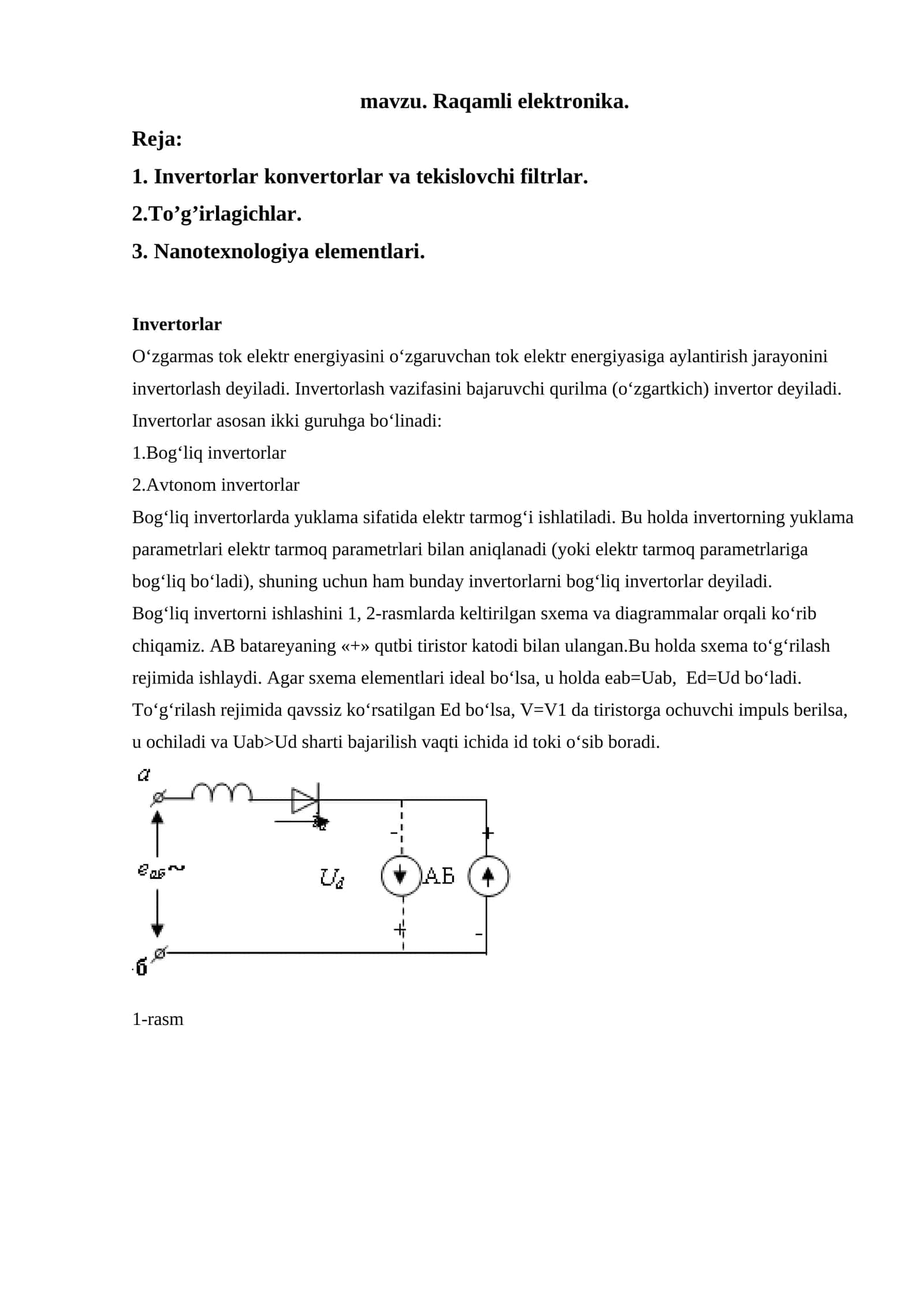 Raqamli elektronika