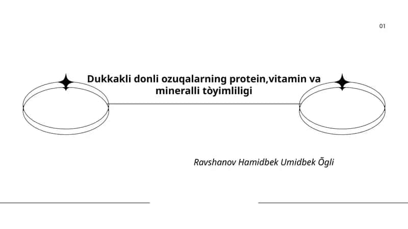 Dukkakli donli ozuqalarning protein,vitamin va mineralli tòyimliligi