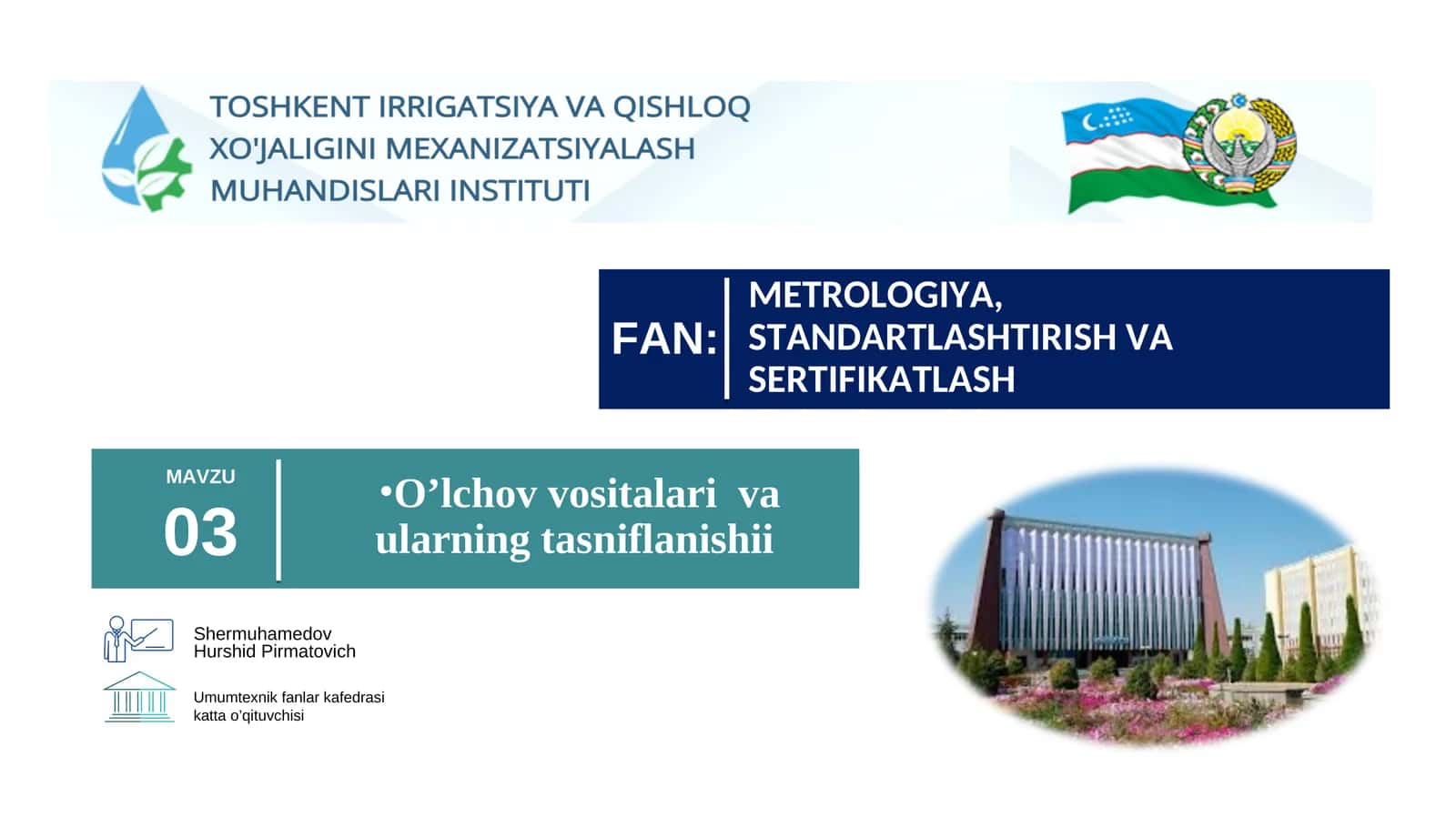 O’lchov vositalari va ularning tasniflanishii