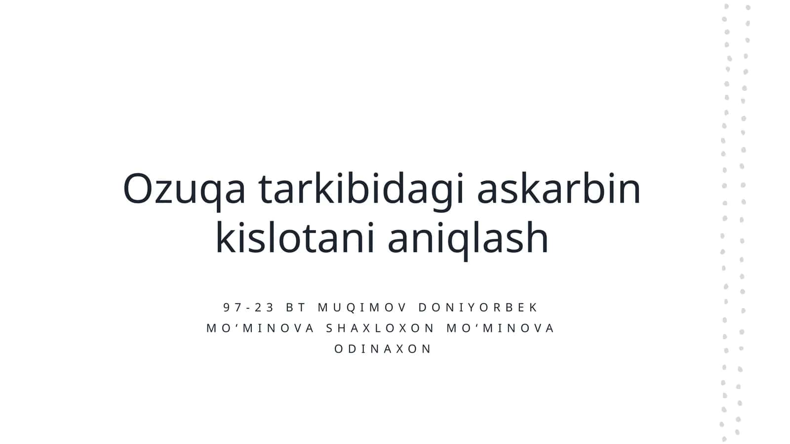 Askorbin kislotasi (Vitamin C)