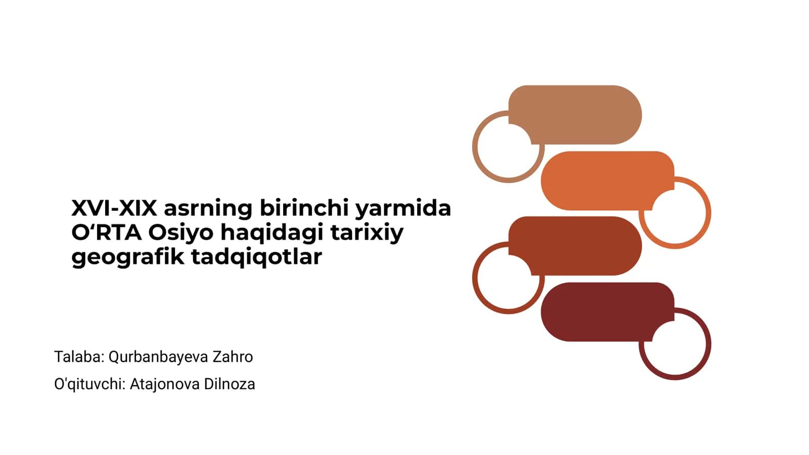 XVI-XIX asrning birinchi yarmida OʻRTA Osiyo haqidagi tarixiy geografik tadqiqotlar