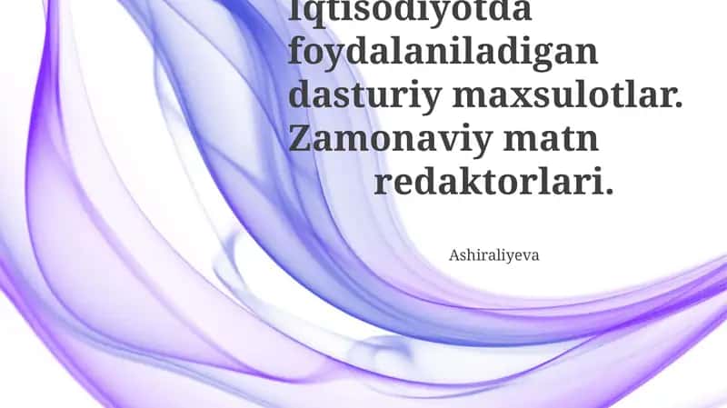 Zamonaviy Matn Muharrirlarining Umumiy Ko'rinishi
