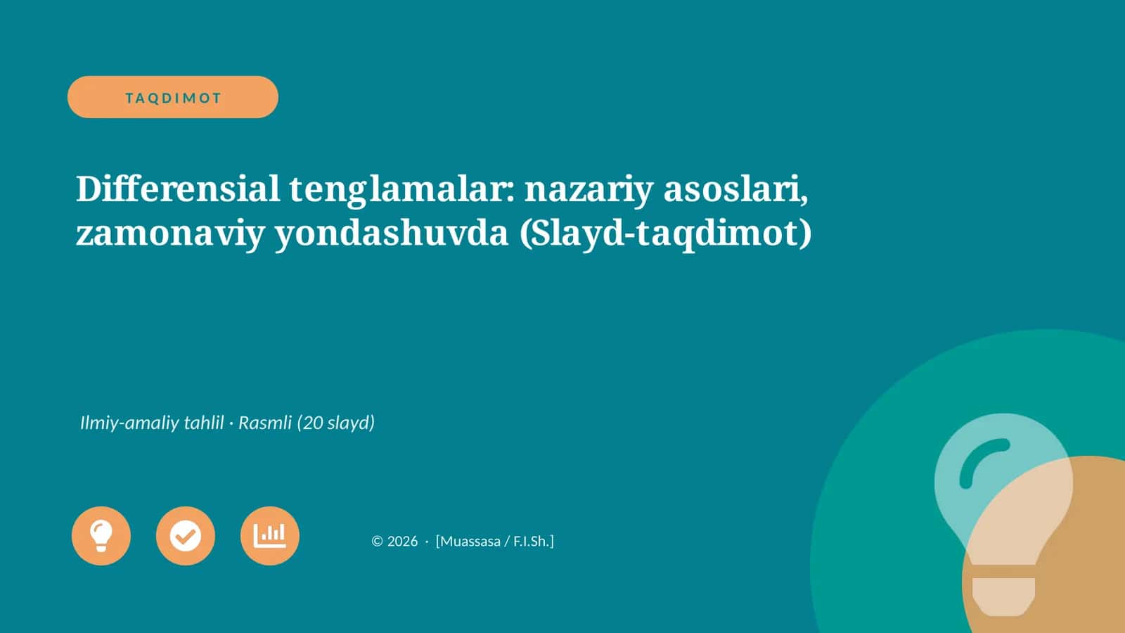 Differensial tenglamalar: nazariy asoslari