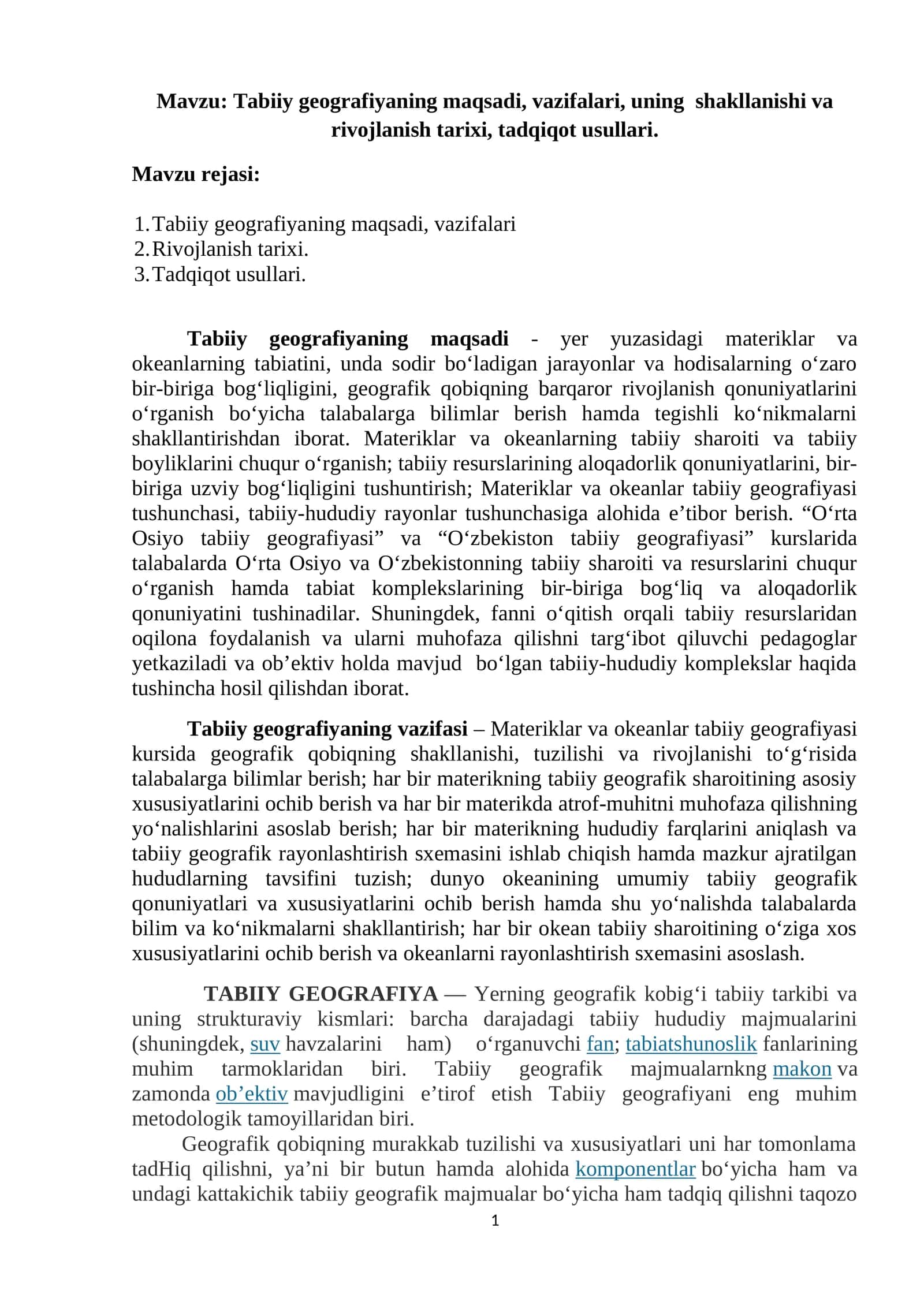 Tabiiy geografiya