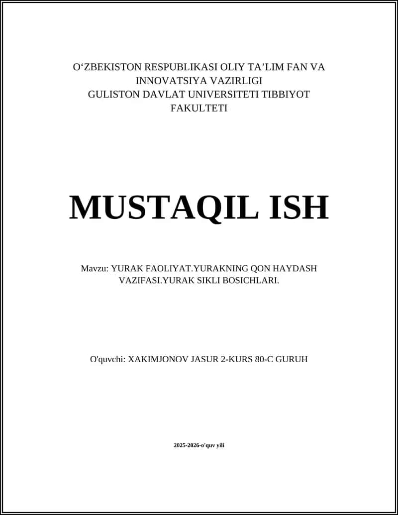 YURAK FAOLIYATI
