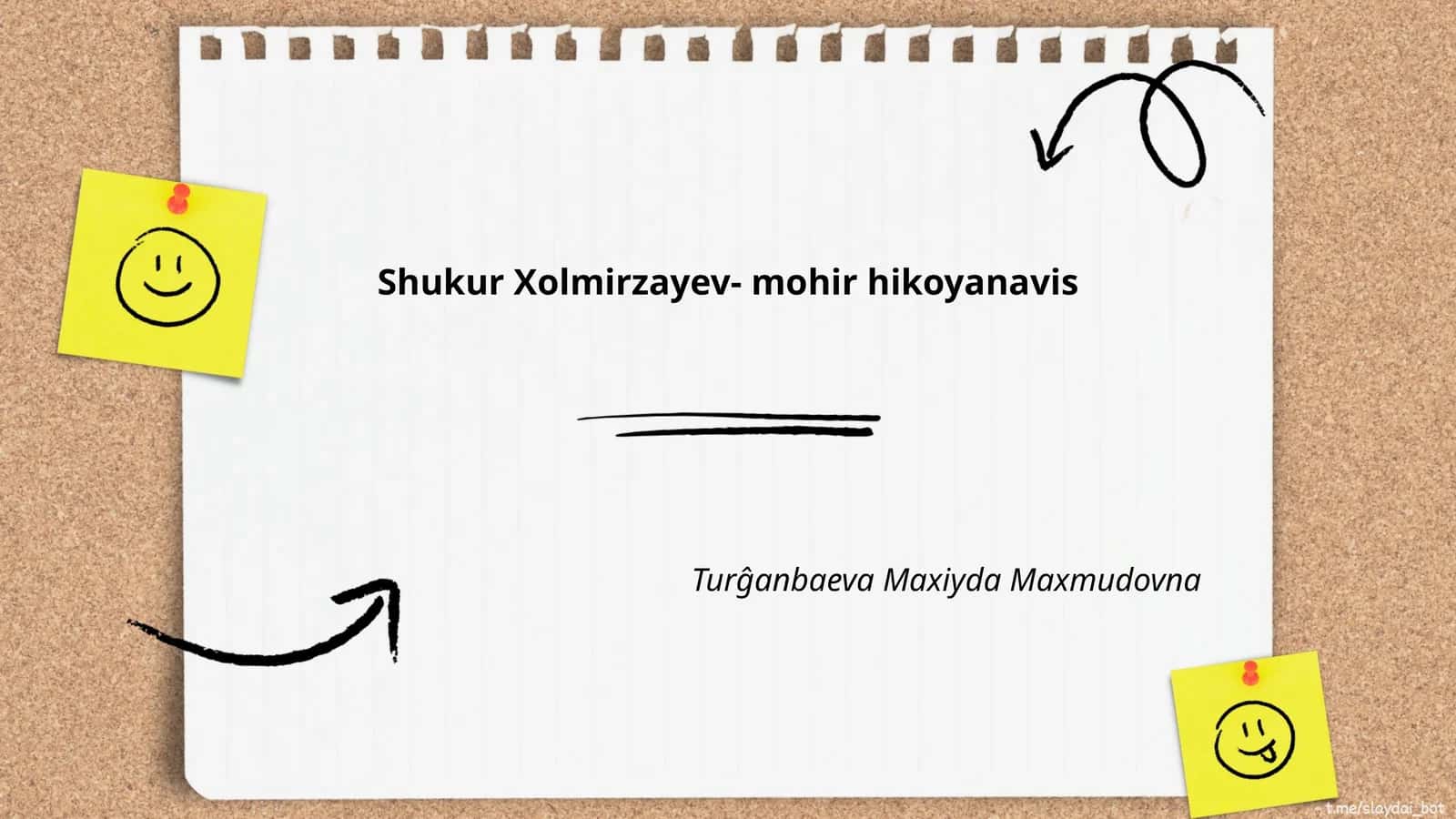 Shukur Xolmirzayev- mohir hikoyanavis