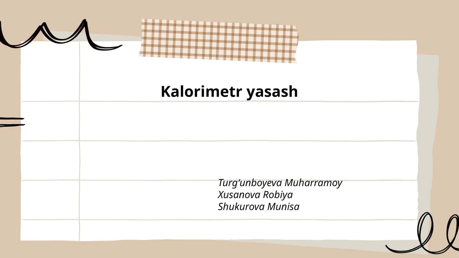 Kalorimetr yasash