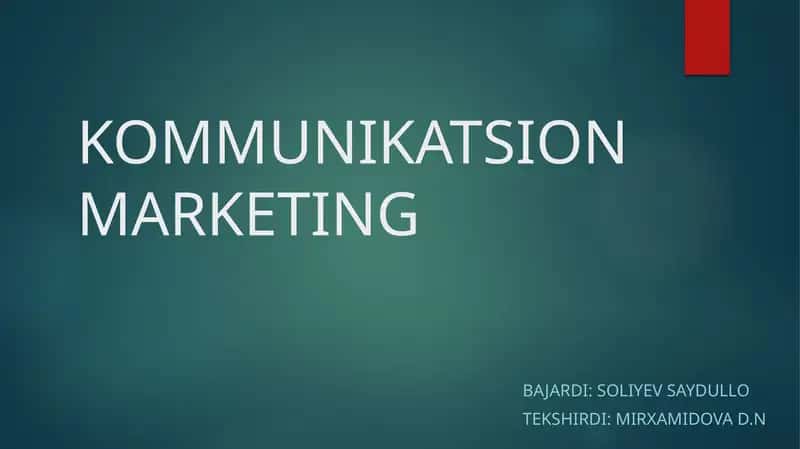 Kommunikatsion Marketing
