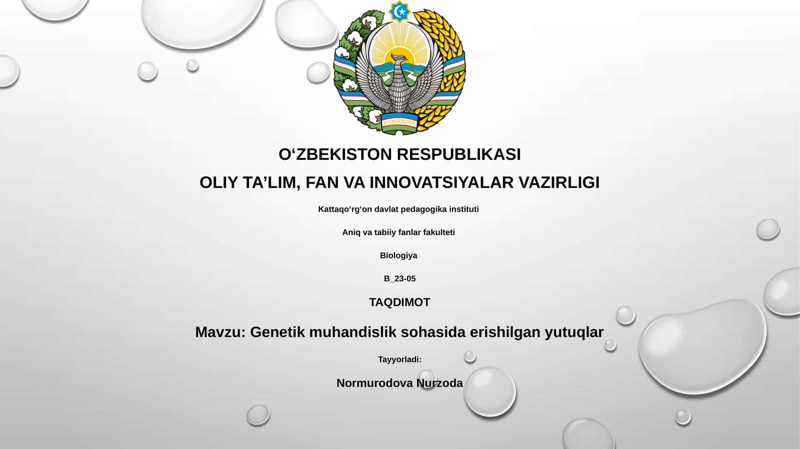 Genetik muhandislik sohasida erishilgan yutuqlar