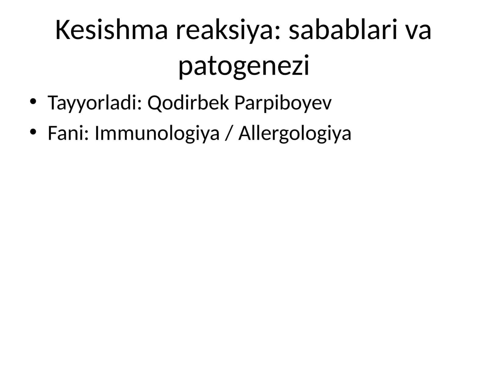 Kesishma reaksiya: sabablari va patogenezi