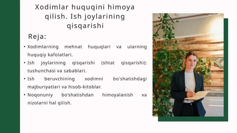 Xodimlar huquqini himoya qilish