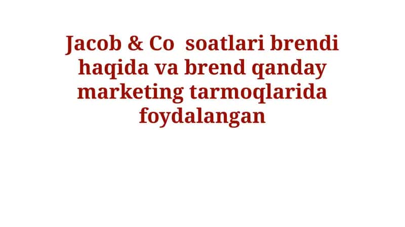 Jacob & Co