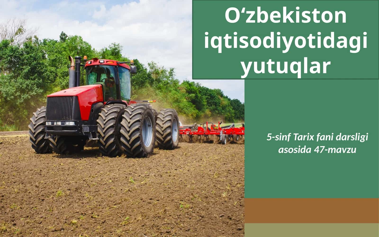 5-sinf Tarix fanidagi yutuqlar