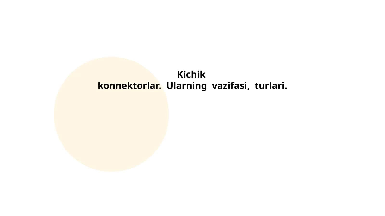 Kichik konnektorlar