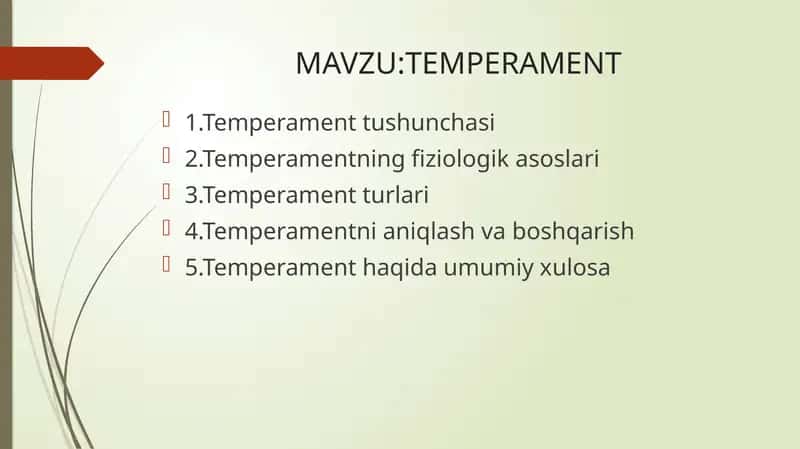 Temperament