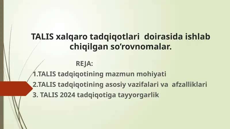 TALIS tadqiqotlari