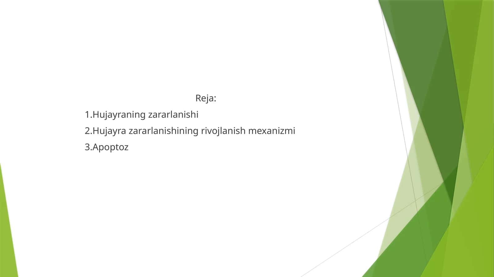 Hujayraning zararlanishi