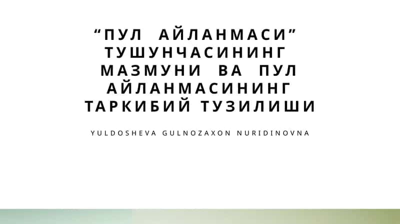 Pul aylanmasy