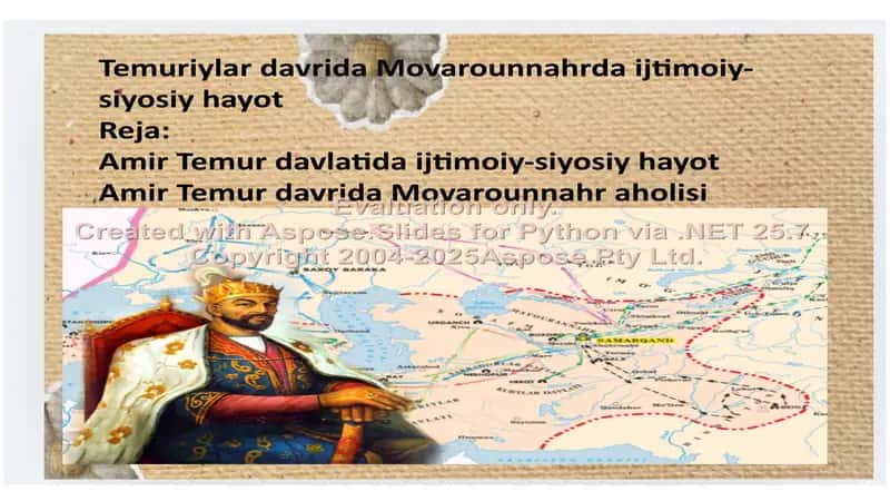Temuriylar davrida Movarounnahr