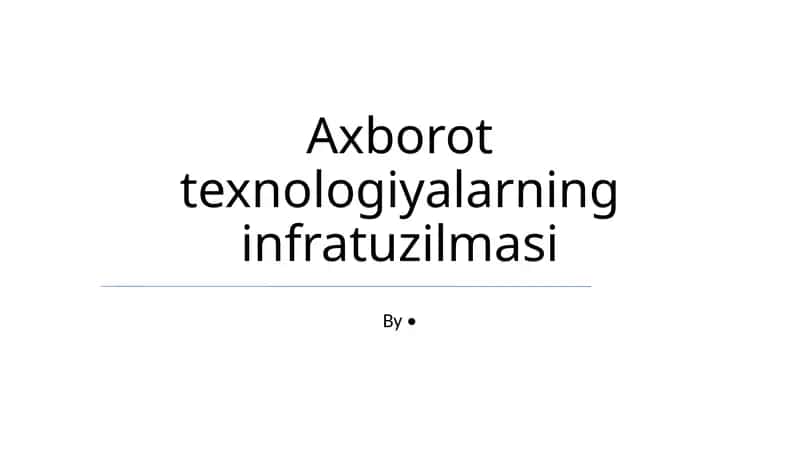 Apparat vositalari infratuzilmasi