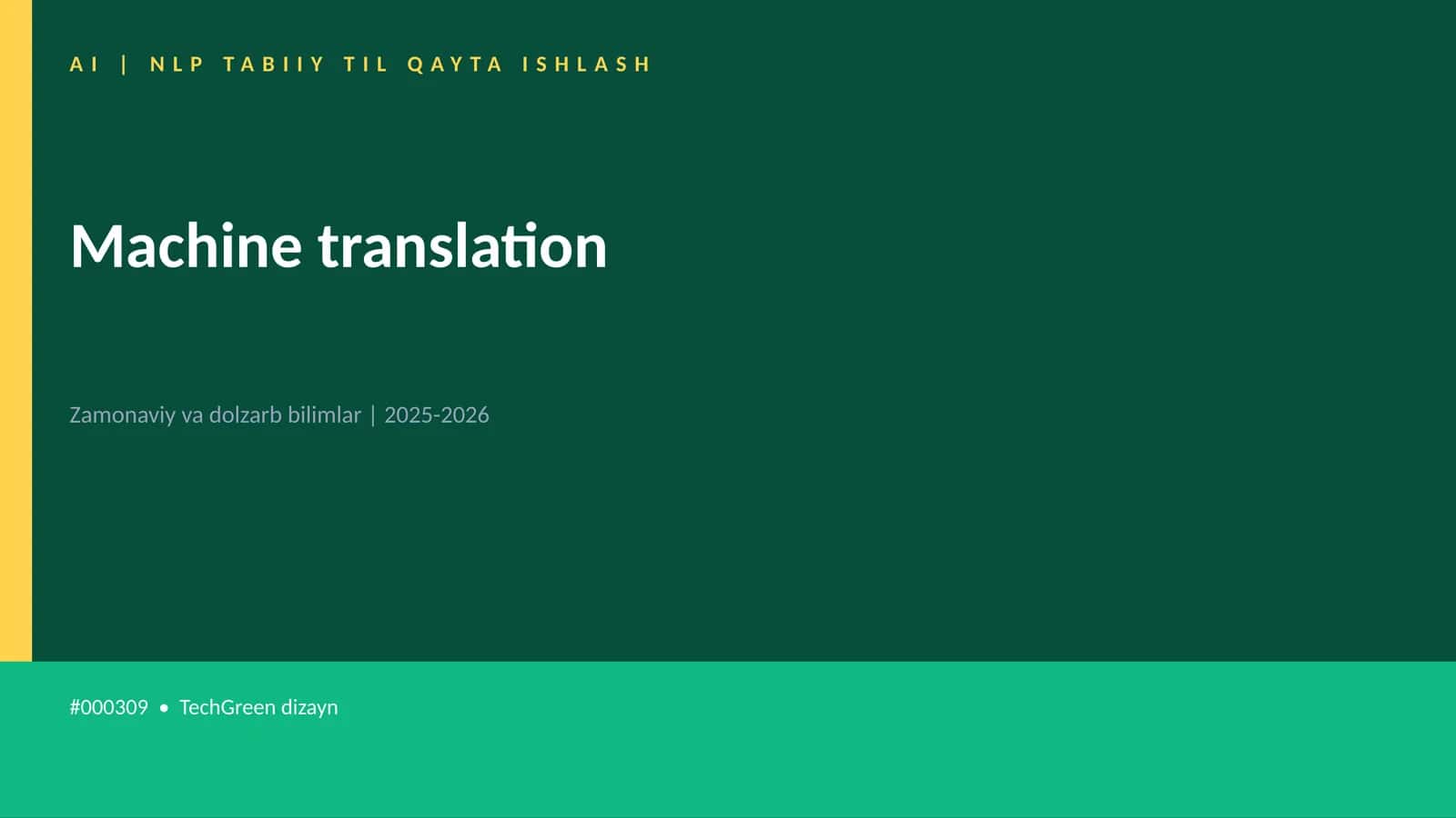 NLP Tabiiy Til Qayta Ishlash