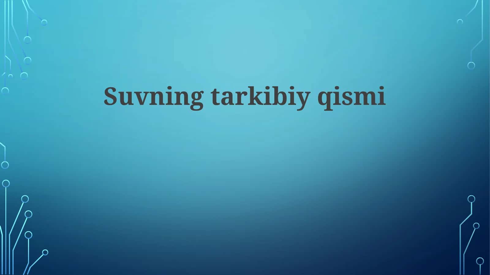 Suvning tarkibiy qismi