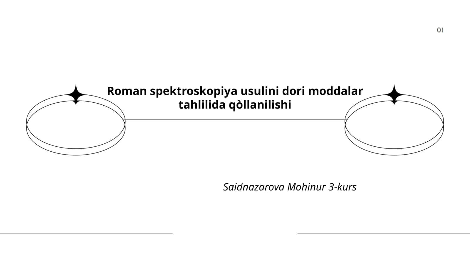 Raman spektroskopiya usulini dori moddalar tahlilida qòllanilishi